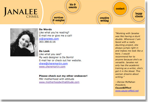 Janalee Chmel - Writer, Sample