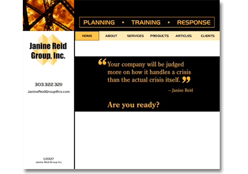 Janine Reid website sample