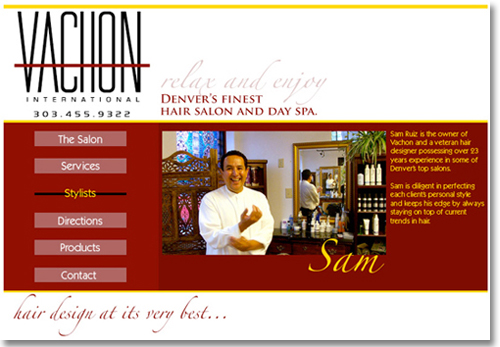 Vachon International website sample